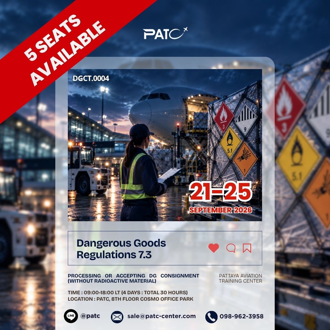 Dangerous Goods Regulations 7.3 Training | Only 5 Seats Available | PATC