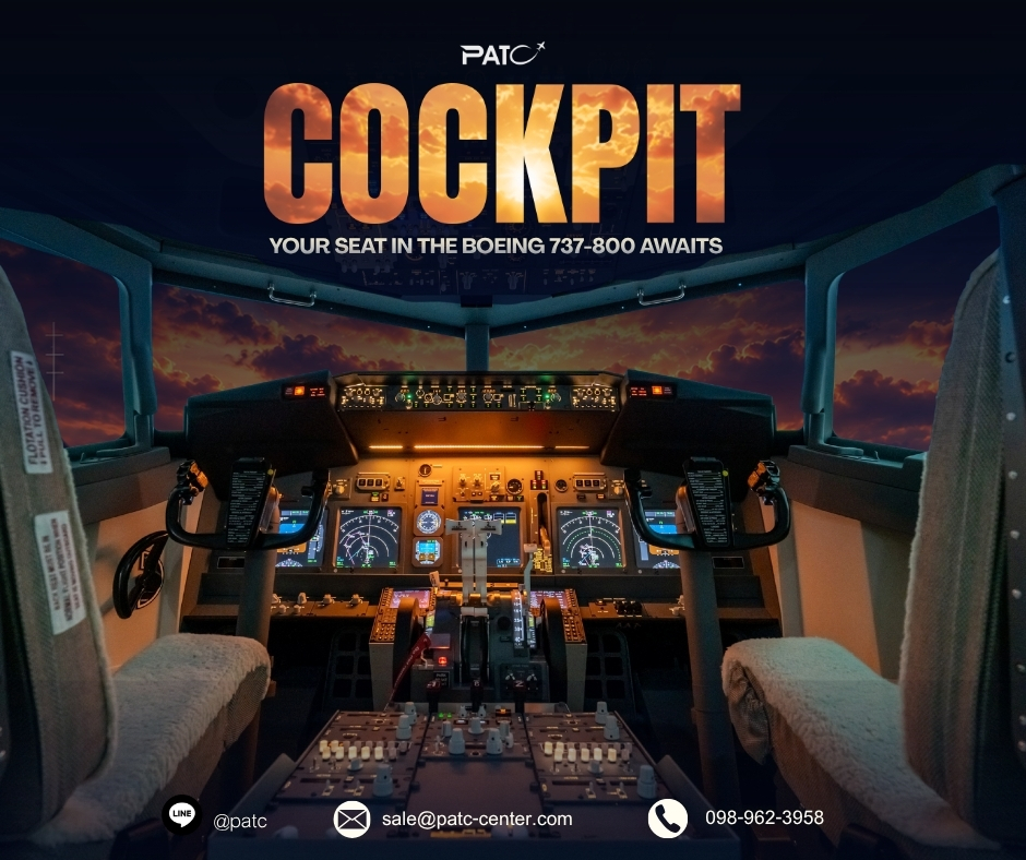 Boeing 737-800 Flight Simulator cockpit at PATC